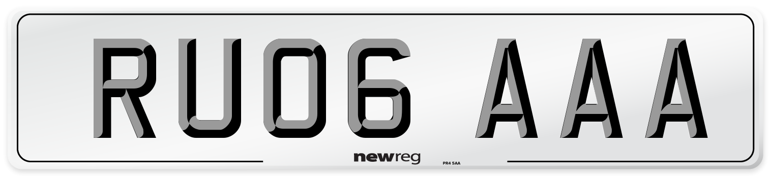RU06 AAA Number Plate from New Reg